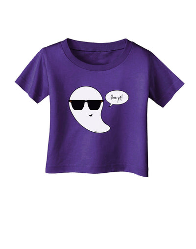 Boo Ya Cool Ghost Halloween Infant T-Shirt Dark-Infant T-Shirt-TooLoud-Purple-06-Months-Davson Sales