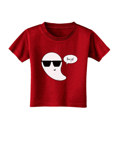 Boo Ya Cool Ghost Halloween Toddler T-Shirt Dark-Toddler T-Shirt-TooLoud-Clover-Green-2T-Davson Sales