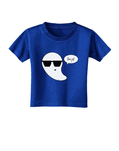 Boo Ya Cool Ghost Halloween Toddler T-Shirt Dark-Toddler T-Shirt-TooLoud-Red-2T-Davson Sales