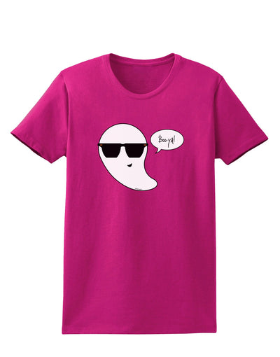 Boo Ya Cool Ghost Halloween Womens Dark T-Shirt-TooLoud-Hot-Pink-Small-Davson Sales