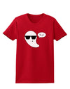 Boo Ya Cool Ghost Halloween Womens Dark T-Shirt-TooLoud-Red-X-Small-Davson Sales