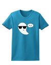 Boo Ya Cool Ghost Halloween Womens Dark T-Shirt-TooLoud-Turquoise-X-Small-Davson Sales