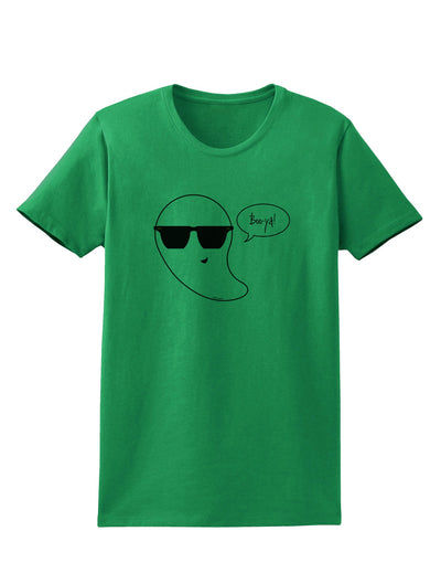 Boo Ya Cool Ghost Halloween Womens T-Shirt-Womens T-Shirt-TooLoud-Kelly-Green-X-Small-Davson Sales