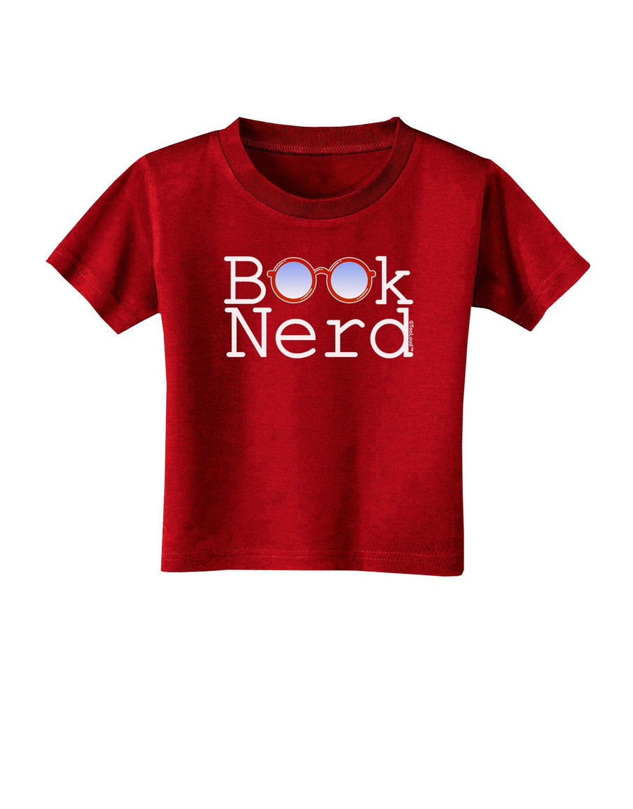 Book Nerd Toddler T-Shirt Dark-Toddler T-Shirt-TooLoud-Red-4T-Davson Sales