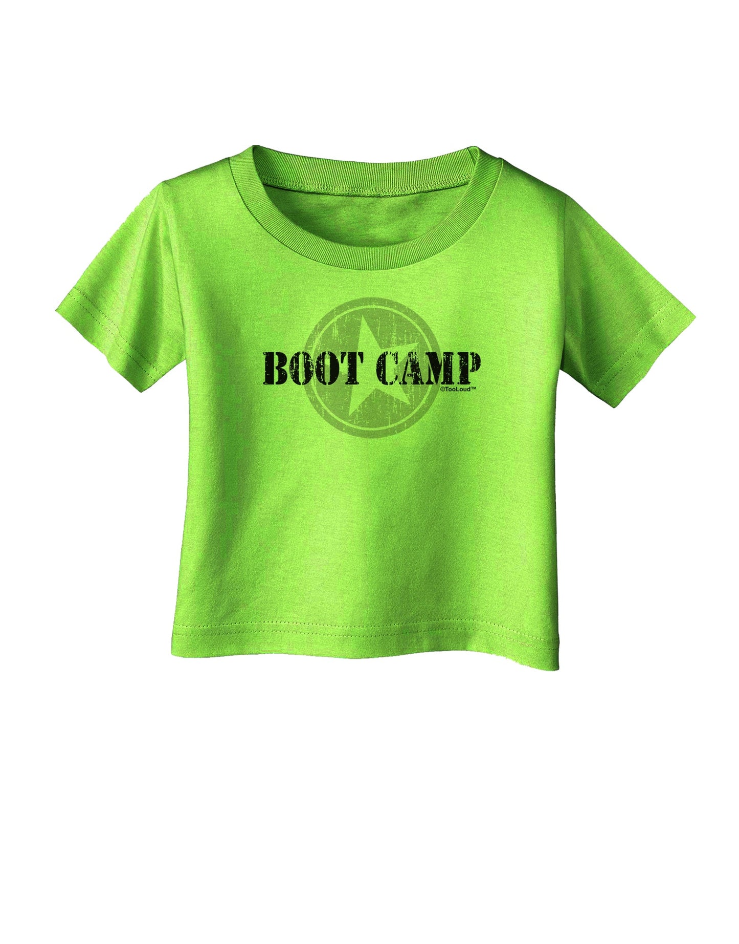 Boot Camp Distressed Text Infant T-Shirt by TooLoud-Infant T-Shirt-TooLoud-Lime-Green-06-Months-Davson Sales
