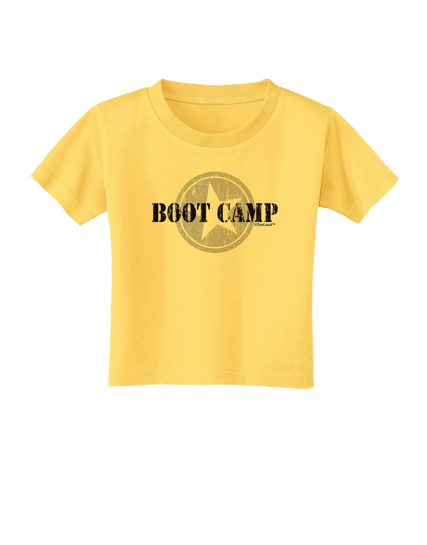 Boot Camp Distressed Text Toddler T-Shirt by TooLoud-Toddler T-Shirt-TooLoud-Yellow-2T-Davson Sales