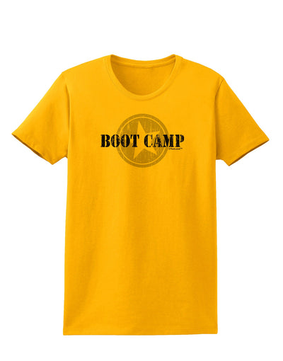 Boot Camp Distressed Text Womens T-Shirt by TooLoud-Womens T-Shirt-TooLoud-Gold-X-Small-Davson Sales