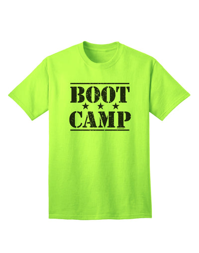 Bootcamp Large Distressed Text Adult T-Shirt: Vintage-Inspired Apparel for the Modern Individual-Mens T-shirts-TooLoud-Neon-Green-Small-Davson Sales