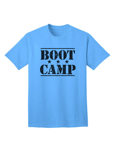 Bootcamp Large Distressed Text Adult T-Shirt: Vintage-Inspired Apparel for the Modern Individual-Mens T-shirts-TooLoud-Aquatic-Blue-Small-Davson Sales