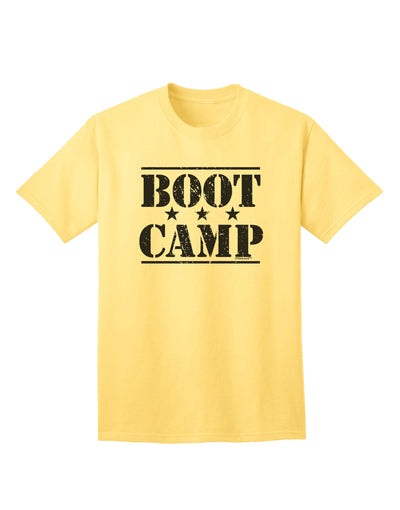 Bootcamp Large Distressed Text Adult T-Shirt: Vintage-Inspired Apparel for the Modern Individual-Mens T-shirts-TooLoud-Yellow-Small-Davson Sales