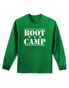 Bootcamp Large distressed Text Adult Long Sleeve Dark T-Shirt-TooLoud-Kelly-Green-Small-Davson Sales