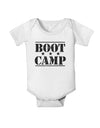 Bootcamp Large distressed Text Baby Romper Bodysuit by TooLoud-TooLoud-White-06-Months-Davson Sales