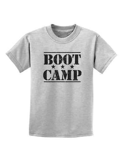 Bootcamp Large distressed Text Childrens T-Shirt by TooLoud-TooLoud-AshGray-X-Small-Davson Sales