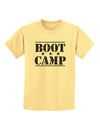 Bootcamp Large distressed Text Childrens T-Shirt by TooLoud-TooLoud-Daffodil-Yellow-X-Small-Davson Sales