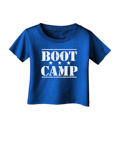 Bootcamp Large distressed Text Infant T-Shirt Dark by TooLoud-TooLoud-Royal-Blue-06-Months-Davson Sales
