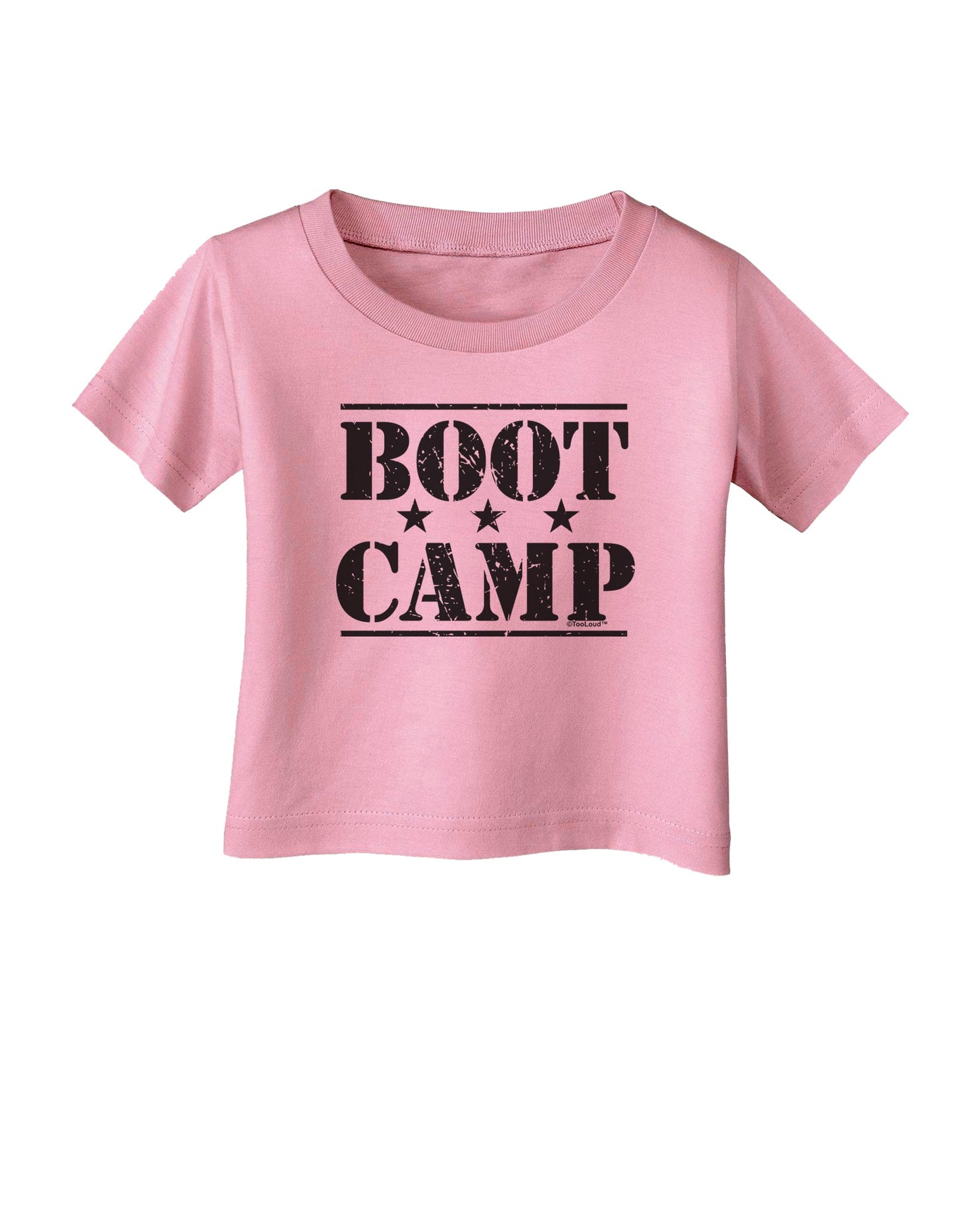 Bootcamp Large distressed Text Infant T-Shirt by TooLoud-TooLoud-Candy-Pink-06-Months-Davson Sales