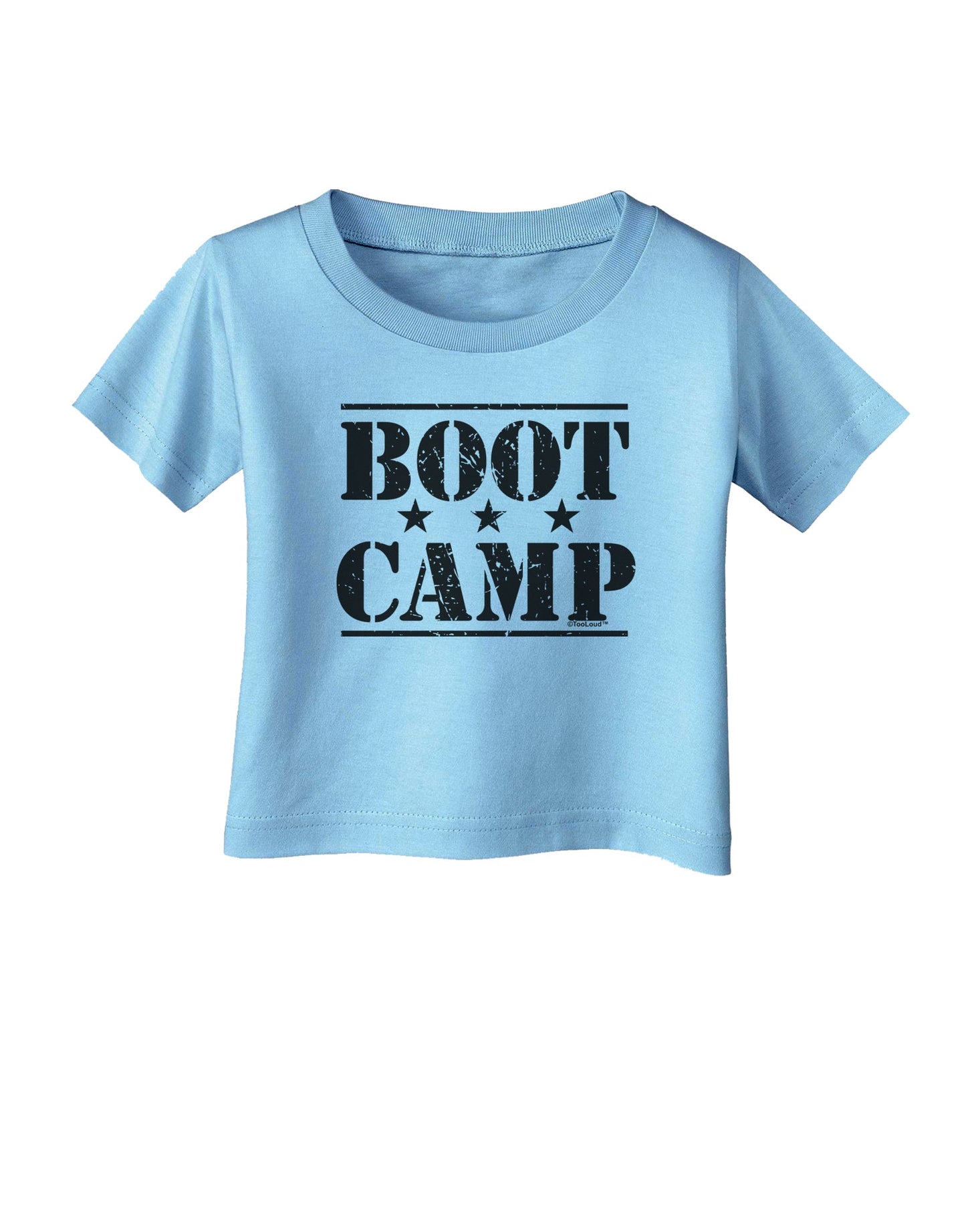Bootcamp Large distressed Text Infant T-Shirt by TooLoud-TooLoud-Aquatic-Blue-06-Months-Davson Sales