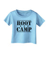 Bootcamp Large distressed Text Infant T-Shirt by TooLoud