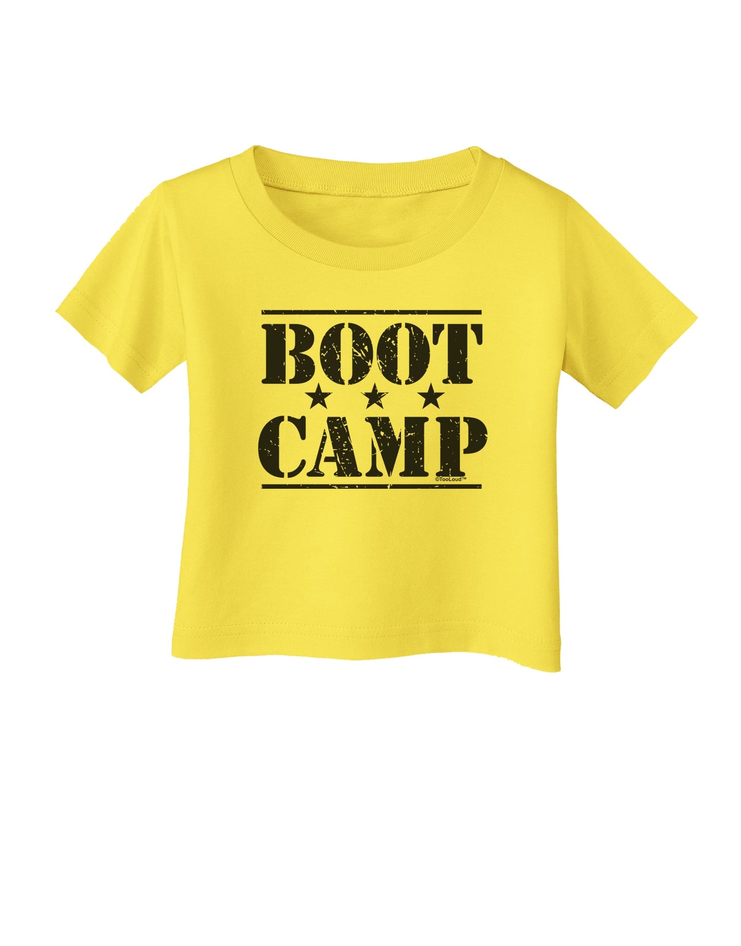 Bootcamp Large distressed Text Infant T-Shirt by TooLoud-TooLoud-Yellow-06-Months-Davson Sales