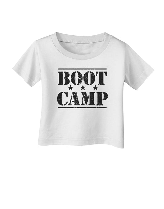 Bootcamp Large distressed Text Infant T-Shirt by TooLoud-TooLoud-White-06-Months-Davson Sales