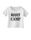 Bootcamp Large distressed Text Infant T-Shirt by TooLoud