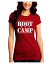 Bootcamp Large distressed Text Juniors Crew Dark T-Shirt-T-Shirts Juniors Tops-TooLoud-Red-Juniors Fitted Small-Davson Sales