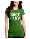 Bootcamp Large distressed Text Juniors Crew Dark T-Shirt-T-Shirts Juniors Tops-TooLoud-Kiwi-Green-Juniors Fitted Small-Davson Sales