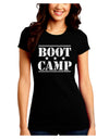 Bootcamp Large distressed Text Juniors Crew Dark T-Shirt-T-Shirts Juniors Tops-TooLoud-Black-Juniors Fitted Small-Davson Sales