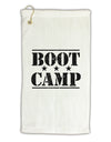 Bootcamp Large distressed Text Micro Terry Gromet Golf Towel 11&#x22;x19-Golf Towel-TooLoud-White-Davson Sales