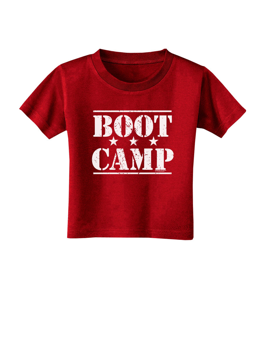 Bootcamp Large distressed Text Toddler T-Shirt Dark by TooLoud-Toddler T-Shirt-TooLoud-Black-2T-Davson Sales