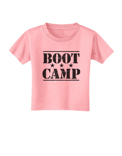 Bootcamp Large distressed Text Toddler T-Shirt by TooLoud-Toddler T-Shirt-TooLoud-Candy-Pink-2T-Davson Sales