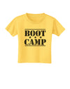 Bootcamp Large distressed Text Toddler T-Shirt by TooLoud-Toddler T-Shirt-TooLoud-Yellow-2T-Davson Sales