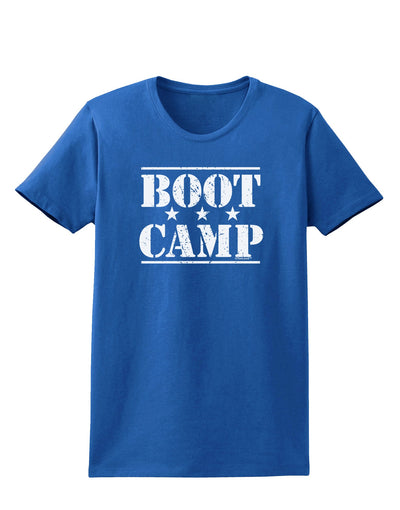 Bootcamp Large distressed Text Womens Dark T-Shirt-TooLoud-Royal-Blue-X-Small-Davson Sales