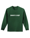 Bootcamp Military Text Adult Long Sleeve Dark T-Shirt-TooLoud-Dark-Green-Small-Davson Sales