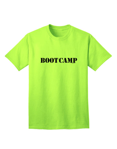 Bootcamp Military Text Adult T-Shirt: Authentic Style for the Modern Warrior-Mens T-shirts-TooLoud-Neon-Green-Small-Davson Sales