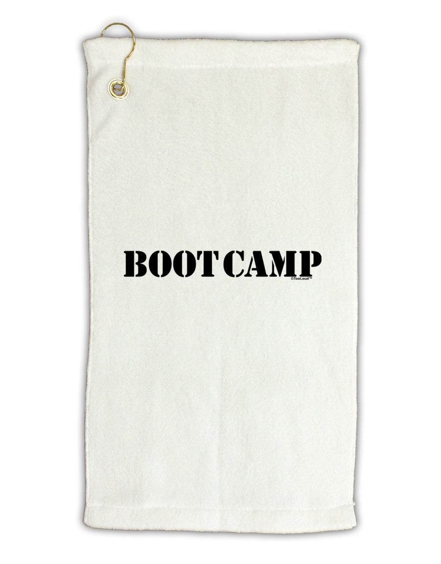 Bootcamp Military Text Micro Terry Gromet Golf Towel 11&#x22;x19-Golf Towel-TooLoud-White-Davson Sales