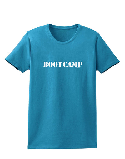 Bootcamp Military Text Womens Dark T-Shirt-TooLoud-Turquoise-X-Small-Davson Sales