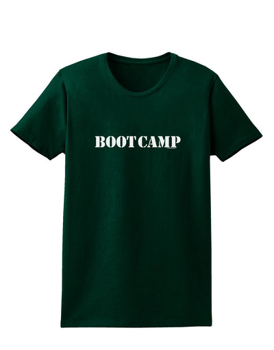Bootcamp Military Text Womens Dark T-Shirt-TooLoud-Forest-Green-Small-Davson Sales