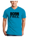 Born Free Adult V-Neck T-shirt by TooLoud-Mens V-Neck T-Shirt-TooLoud-Turquoise-Small-Davson Sales