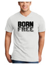 Born Free Adult V-Neck T-shirt by TooLoud-Mens V-Neck T-Shirt-TooLoud-White-Small-Davson Sales