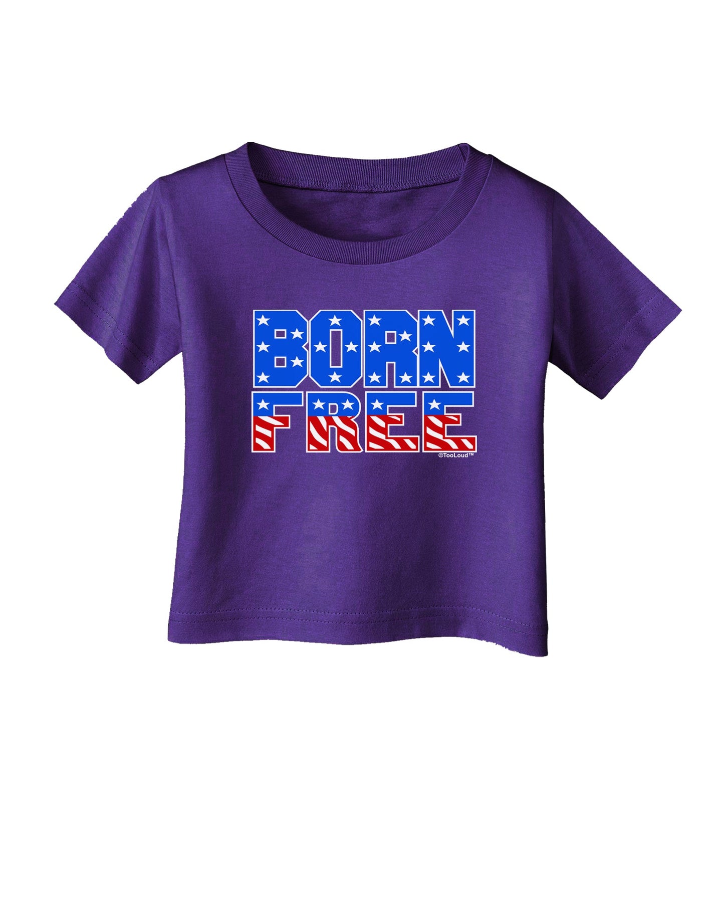 Born Free Color Infant T-Shirt Dark by TooLoud-Infant T-Shirt-TooLoud-Purple-06-Months-Davson Sales