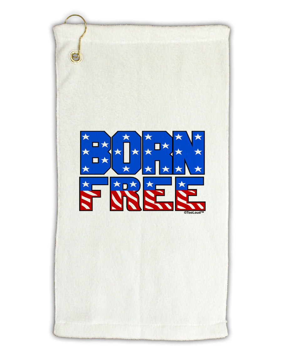 Born Free Color Micro Terry Gromet Golf Towel 16 x 25 inch by TooLoud-Golf Towel-TooLoud-White-Davson Sales