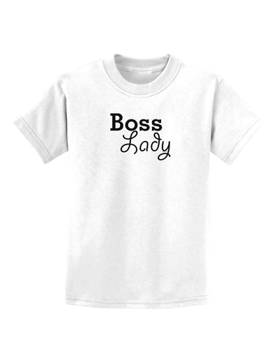 Boss Lady - Boss Day Childrens T-Shirt-Childrens T-Shirt-TooLoud-White-X-Large-Davson Sales