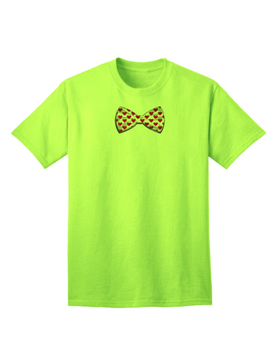 Bow Tie Hearts Adult T-Shirt-unisex t-shirt-TooLoud-Neon-Green-Small-Davson Sales