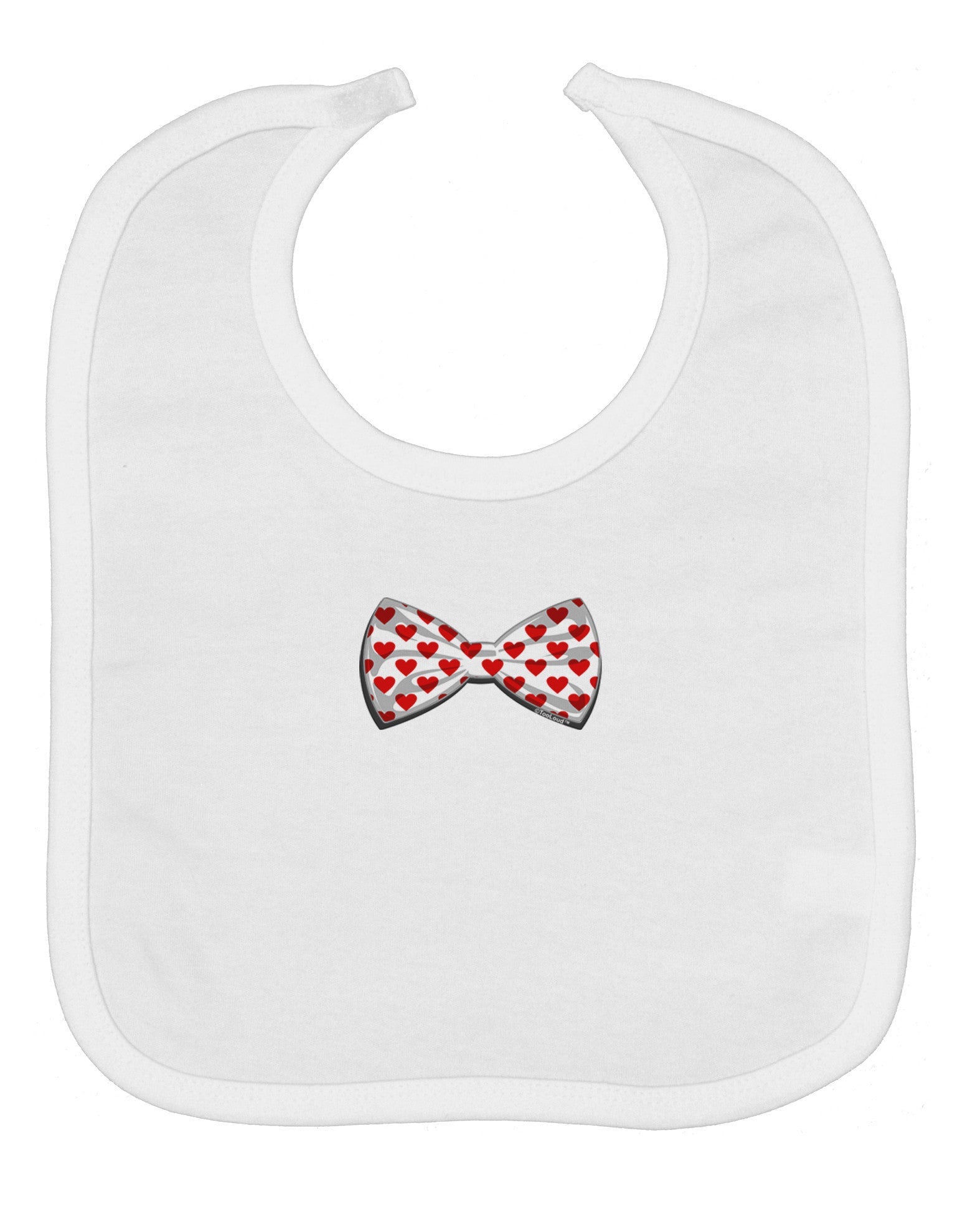 Bow Tie Hearts Baby Bib