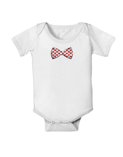 Bow Tie Hearts Baby Romper Bodysuit-Baby Romper-TooLoud-White-06-Months-Davson Sales