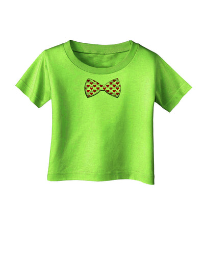 Bow Tie Hearts Infant T-Shirt-Infant T-Shirt-TooLoud-Lime-Green-06-Months-Davson Sales