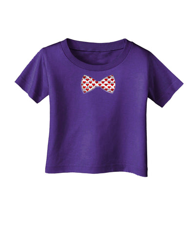 Bow Tie Hearts Infant T-Shirt Dark-Infant T-Shirt-TooLoud-Purple-06-Months-Davson Sales