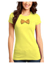 Bow Tie Hearts Juniors Petite T-Shirt-T-Shirts Juniors Tops-TooLoud-Yellow-Juniors Fitted X-Small-Davson Sales