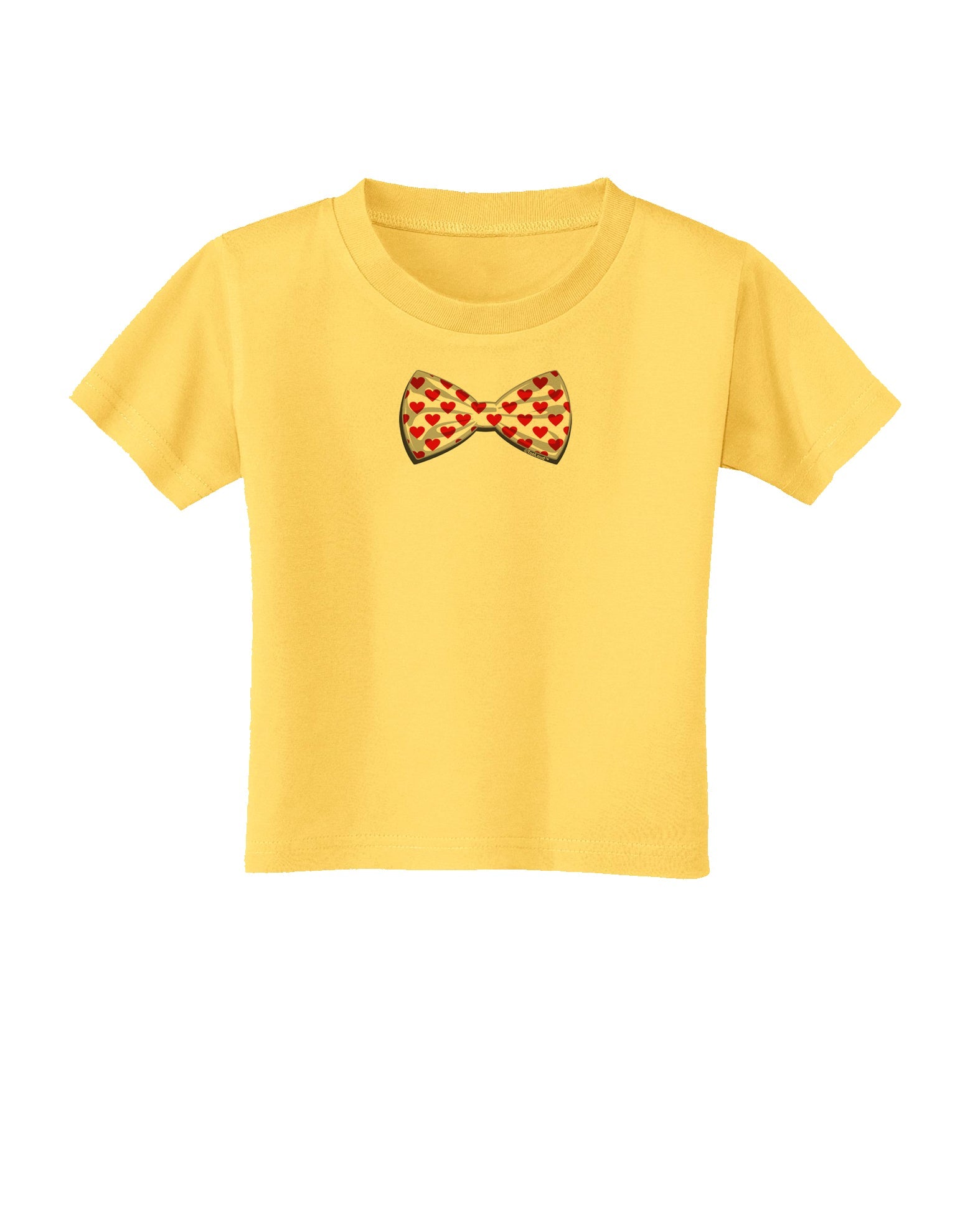 Bow Tie Hearts Toddler T-Shirt-Toddler T-Shirt-TooLoud-Yellow-2T-Davson Sales